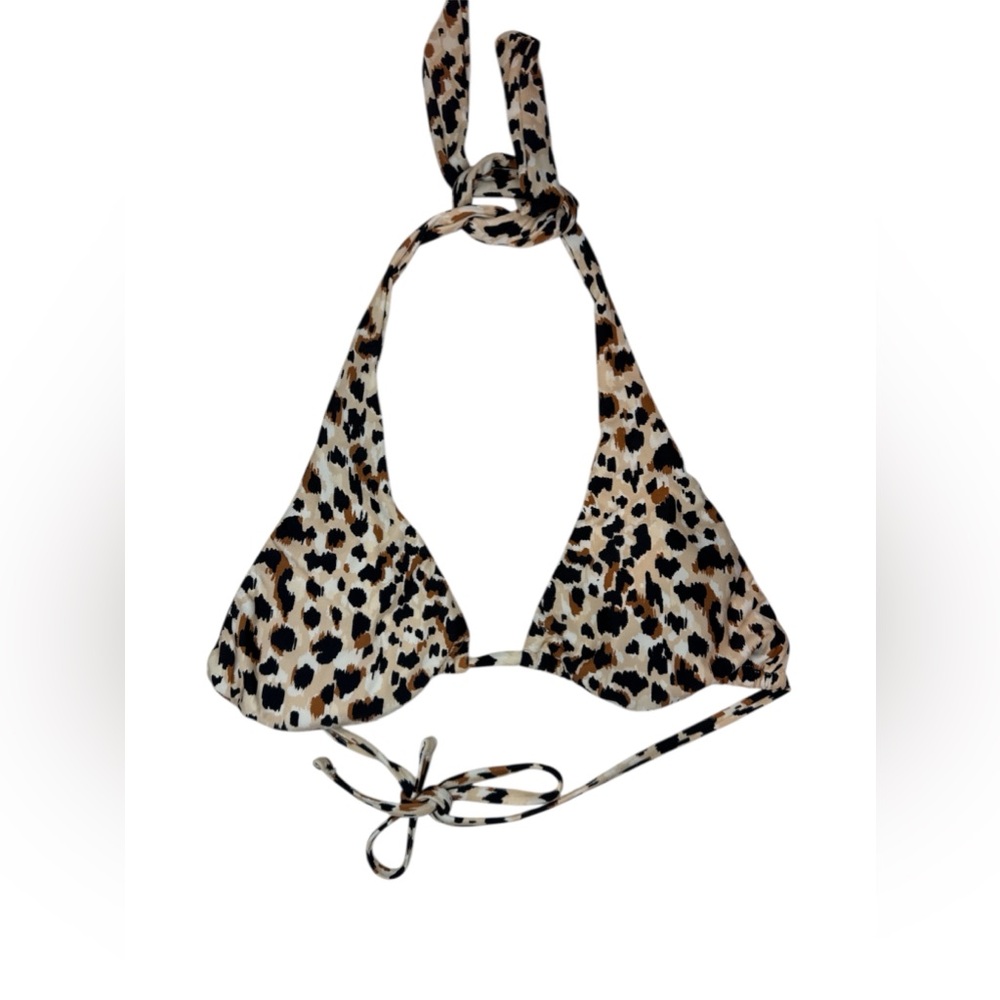Leopard Print Bikini Top